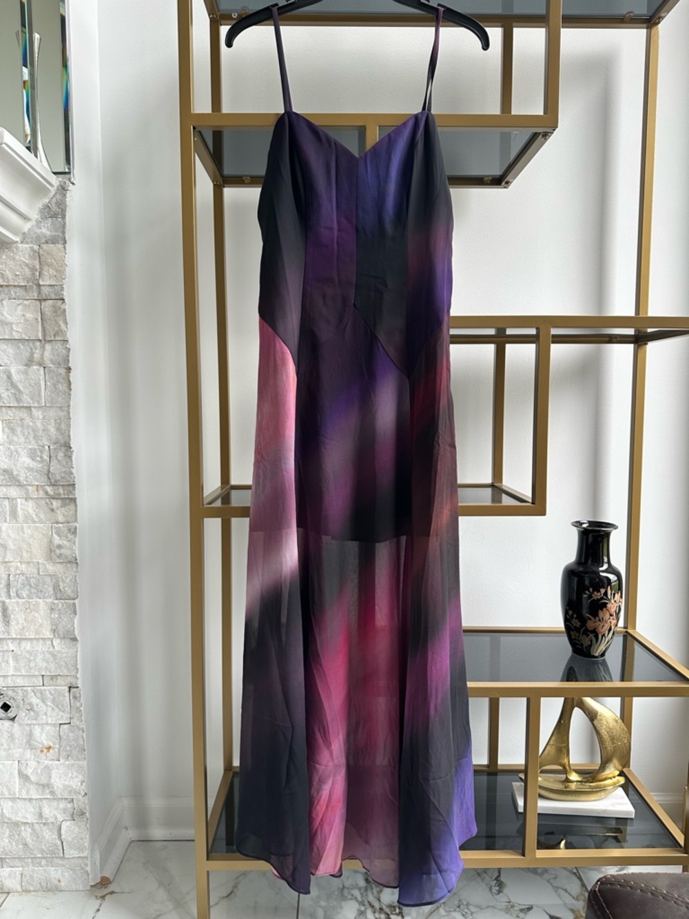 Ever New Ombre Slip Maxi Dress in Purple & Pink